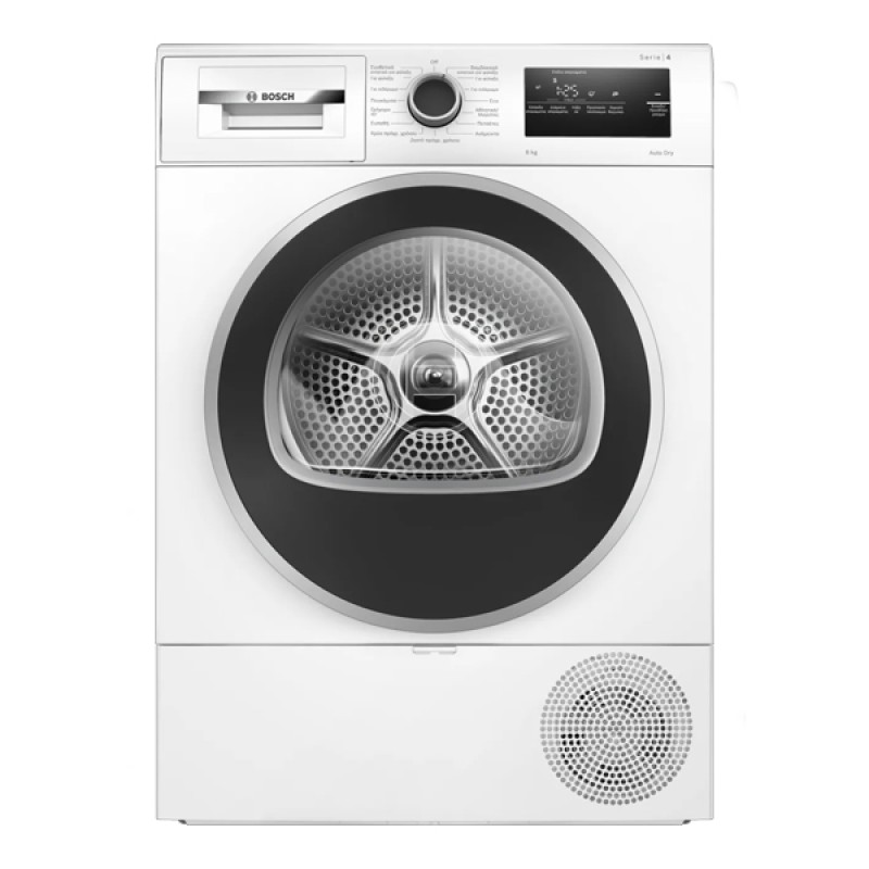 Στεγνωτήριο ρούχων με αντλία θερμότητας BOSCH WTH85208GR 8kg