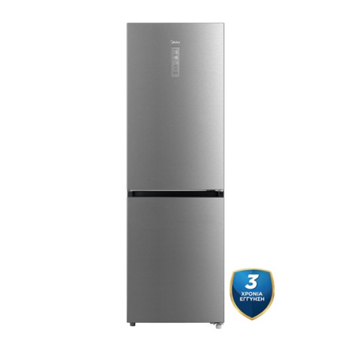 Ψυγειοκαταψύκτης Total No Frost Inox MIDEA MERB345MGC02 185x59,5x70 cm