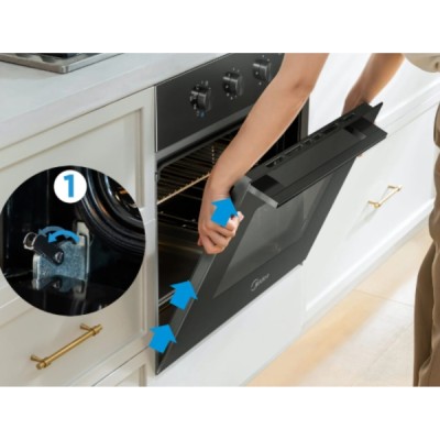 Εντοιχιζόμενος φούρνος MIDEA MBO65M80M1-BK Black